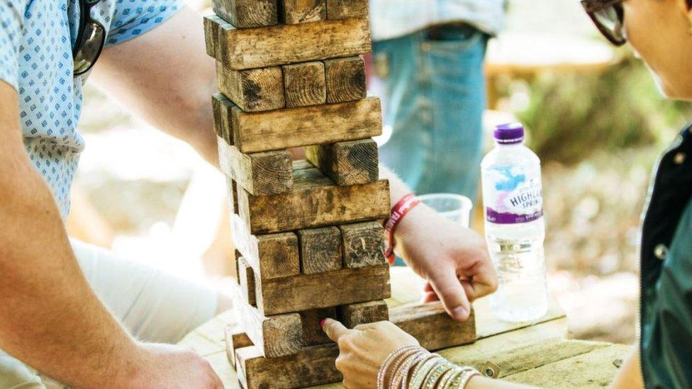 Big Jenga blocks