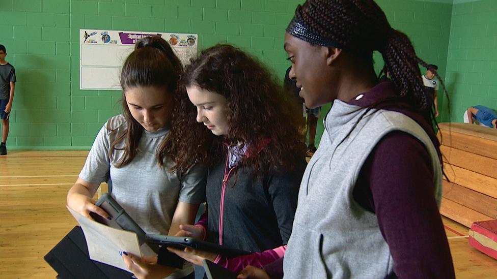 Tablets being used by pupils