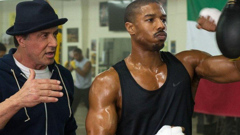 Sylvester Stallone and Michael B Jordan in Creed