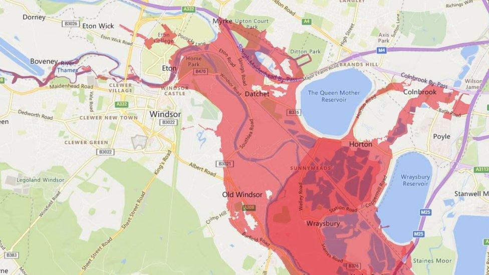 Flood warnings Wraysbury