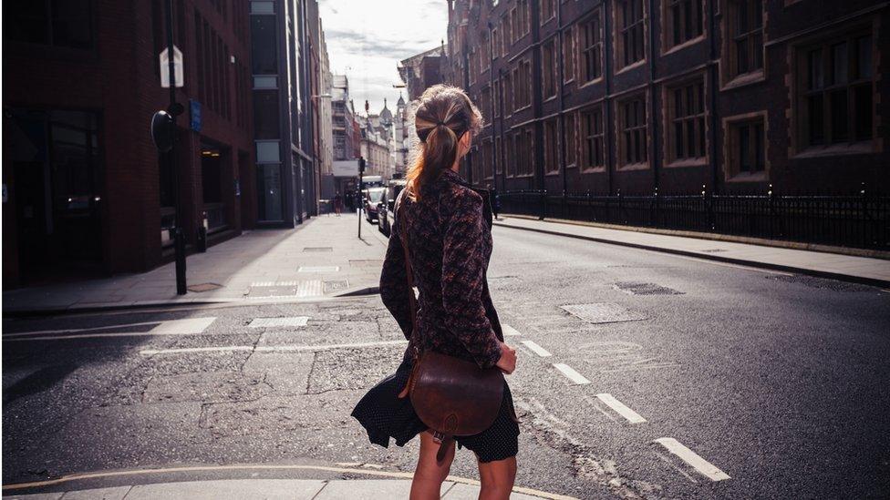 Woman in street