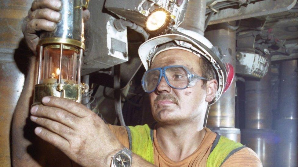 Miner at Wistow Colliery, Selby, North Yorkshire