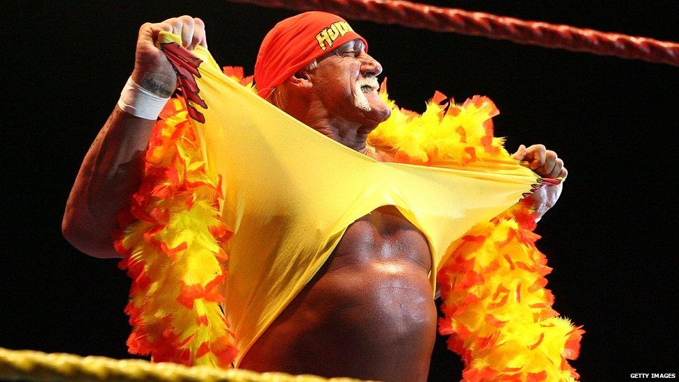 Hulk Hogan performing in 2009 in Perth