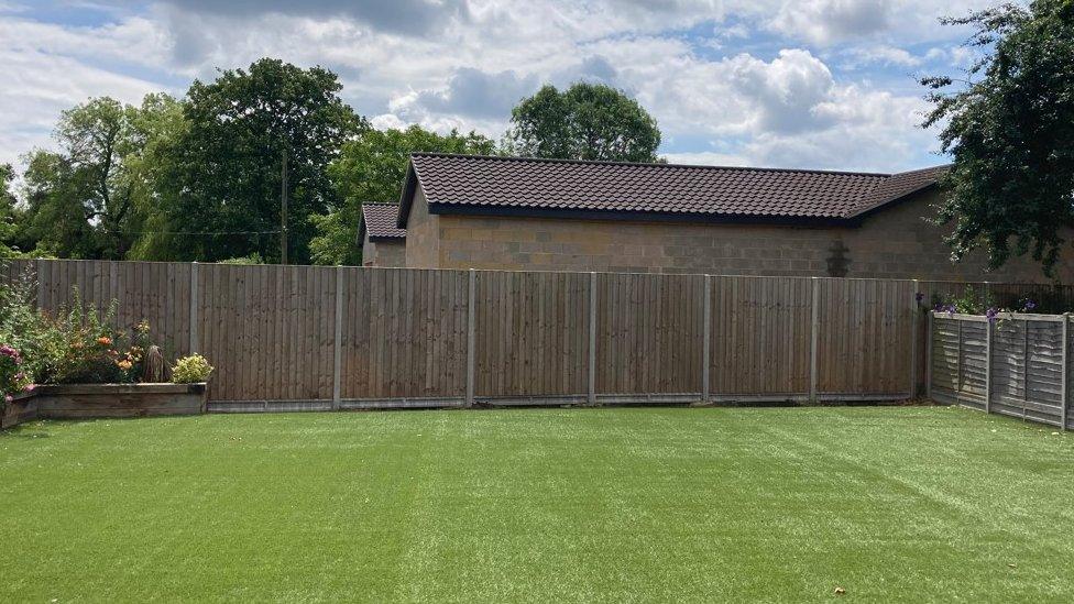 View of the home spa from a neighbouring garden