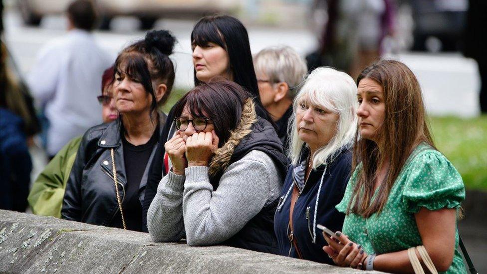 Mourners at Bobbi-Anne McLeod funeral