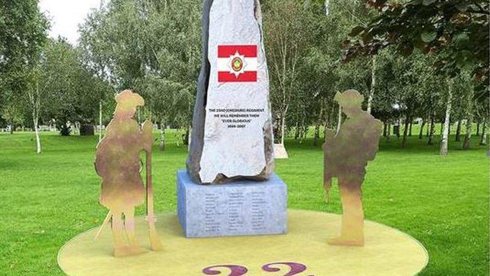 Cheshire Regiment at the National Arboretum