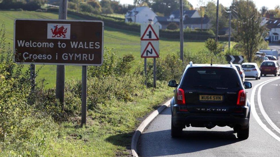 People travelling over the border