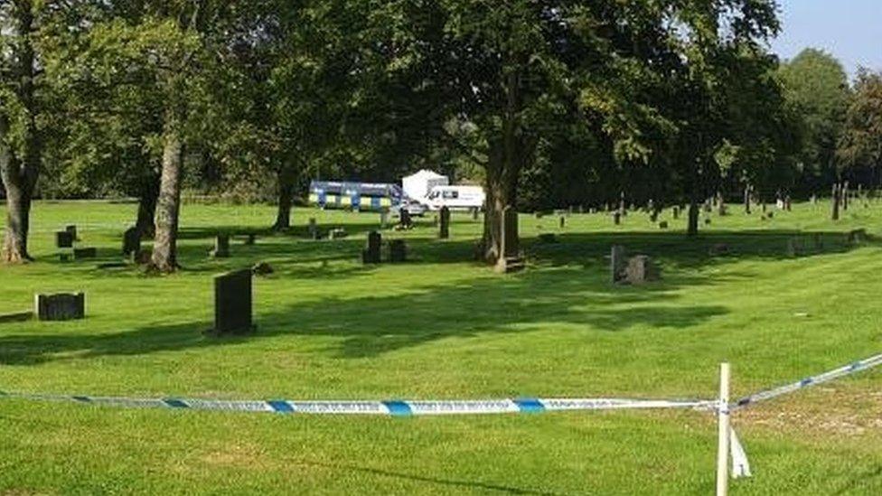 Scene at Accrington Cemetery