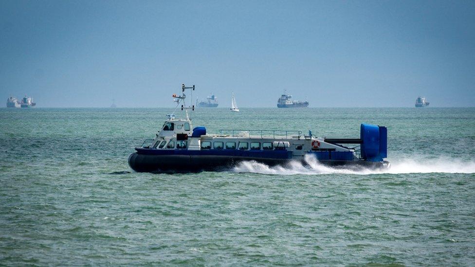 Hovercraft on water