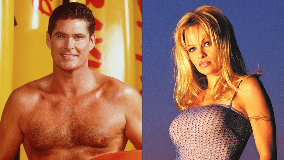 David Hasselhoff and Pamela Anderson