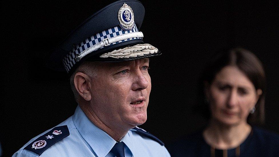 New South Wales Police Commissioner Mick Fuller. 27 March 2020