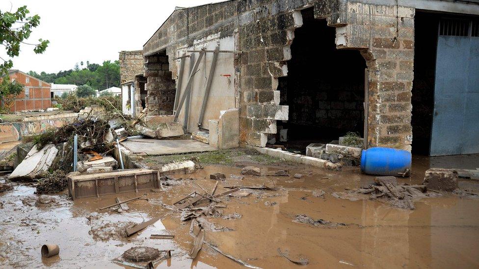 Aftermath of Majorca flooding