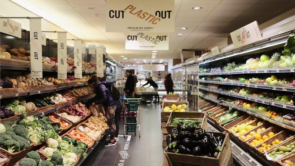 Image shows the inside of the store with plastic free products on display