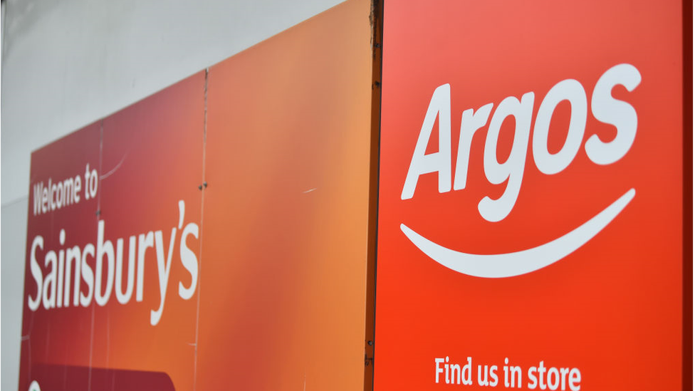 Sainsbury's and Argos signs