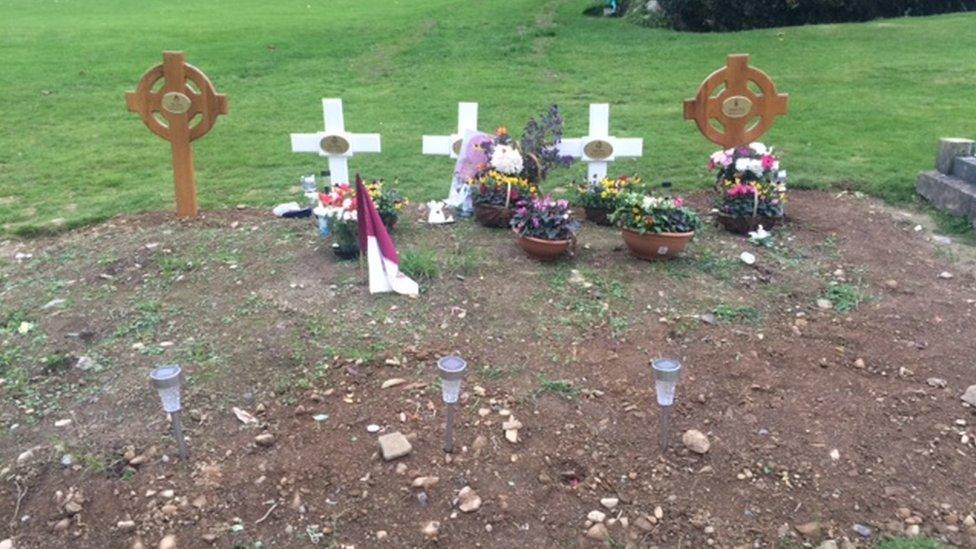 How the grave looked before exhumation