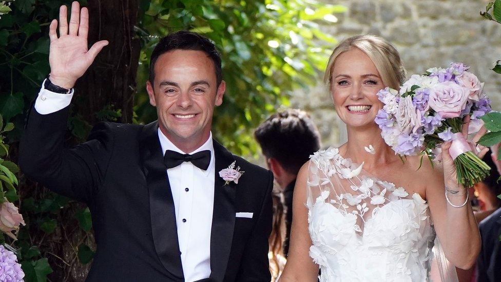 Ant McPartlin and Anne-Marie Corbett at their wedding