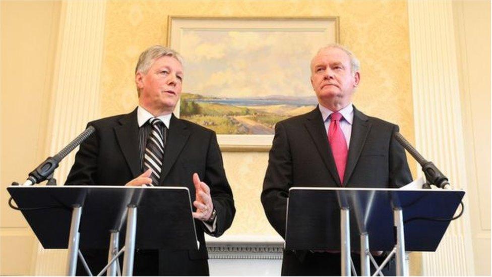 Martin McGuinness and Peter Robinson