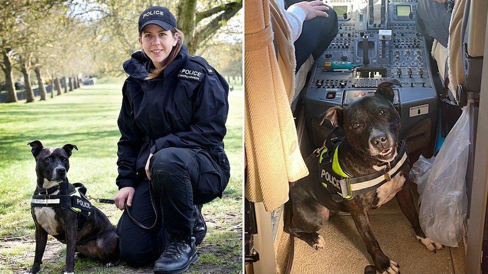 Roxy with PC Camilla Carter