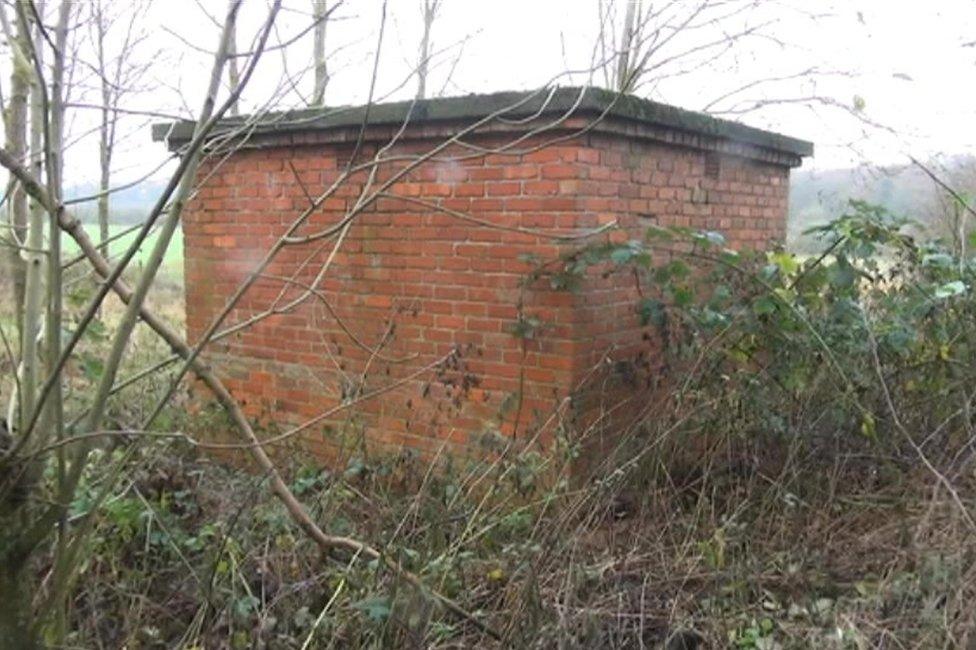 Brick outbuilding on the Buckminster Estate where the fox was being kept