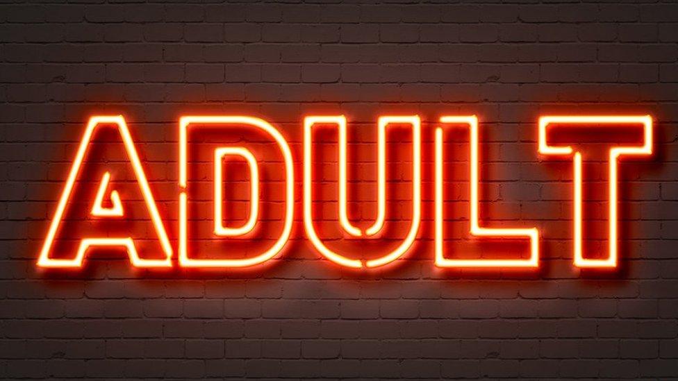 Adult neon sign