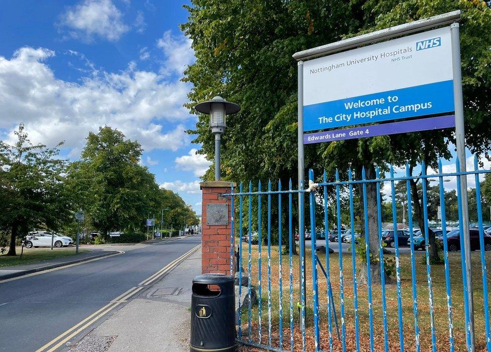 Nottingham City Hospital entrance