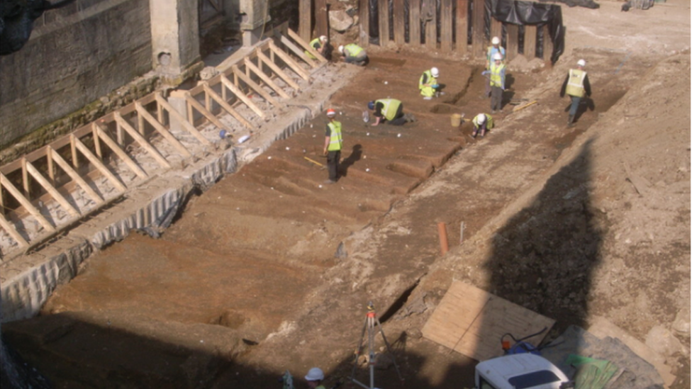 Dig at Magdalene College at Oxford University