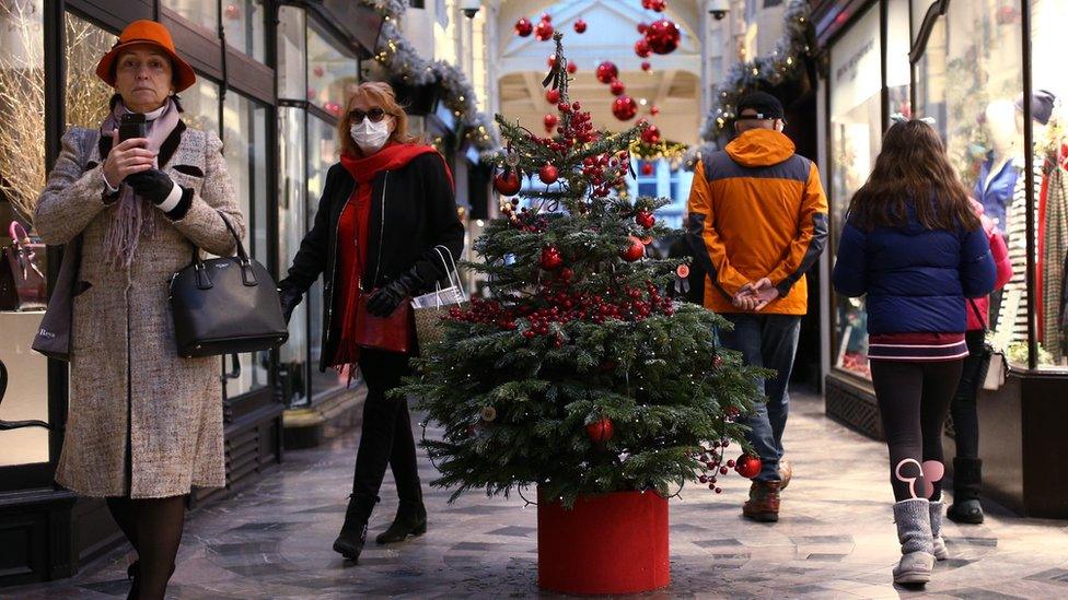 People visiting the Burlington Arcade