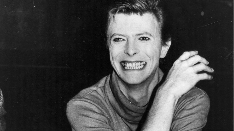 Rock singer David Bowie takes a break from his current project; playing the title role in a Broadway play based on the life of John Merrick, the hideously deformed ' Elephant Man' (October 1980)