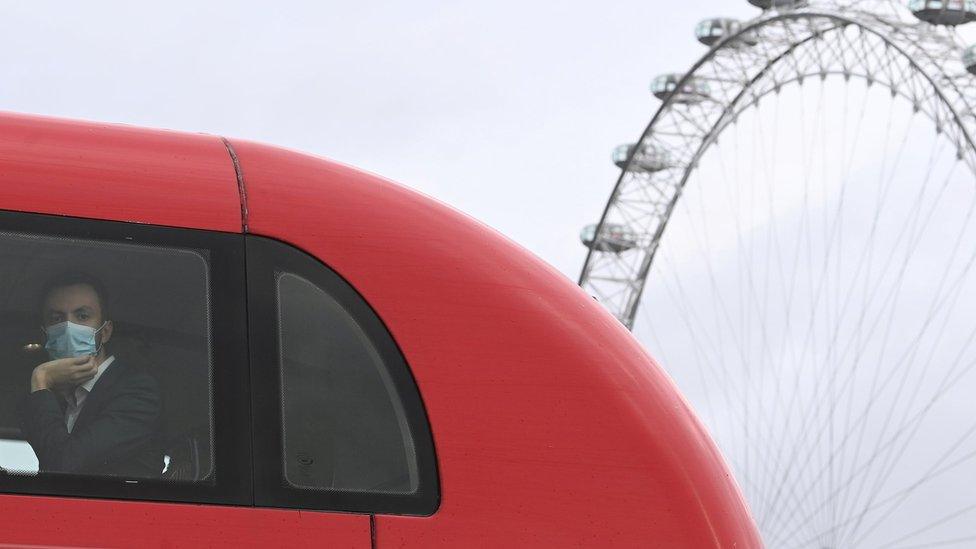 London bus and London Eye