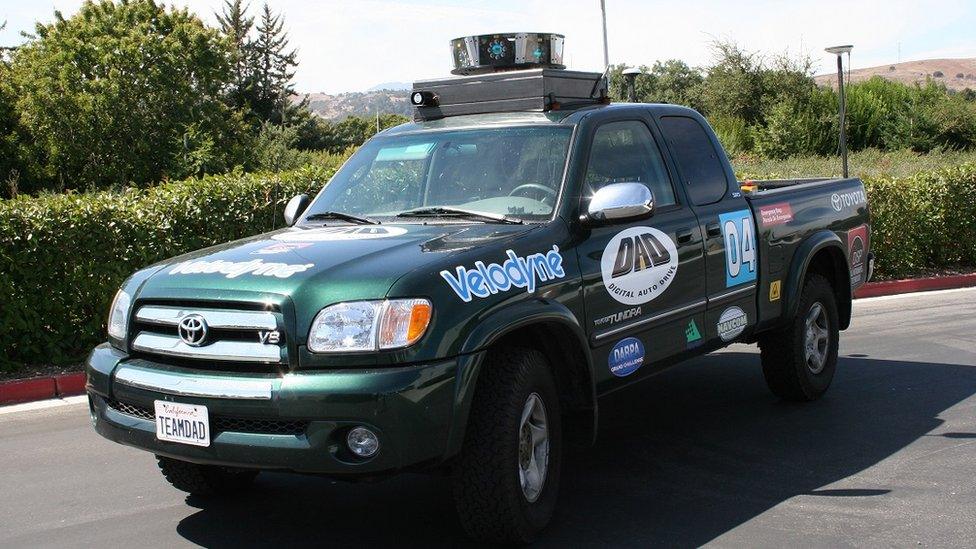 Velodyne spinner mounted on a truck