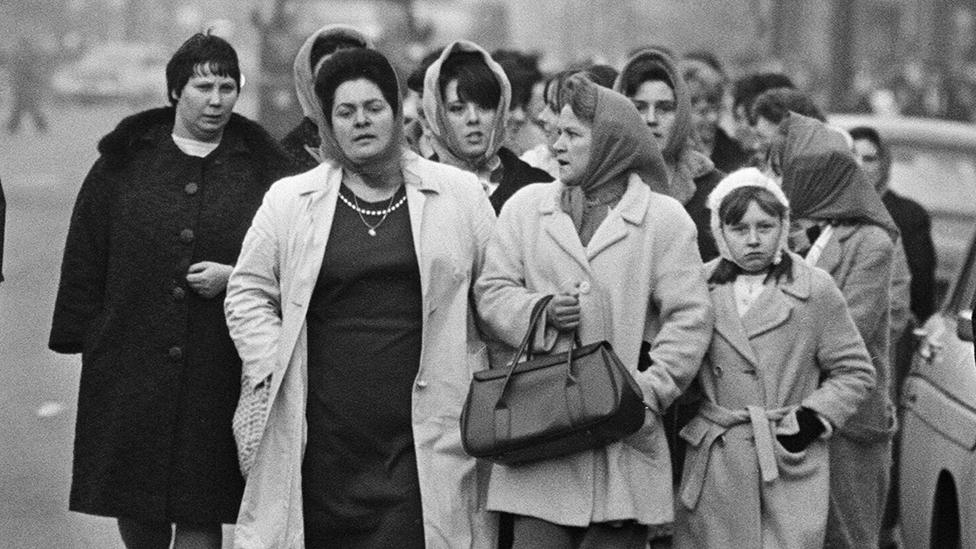 Women on protest march