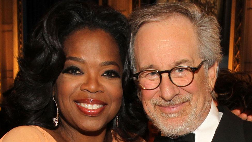 Oprah Winfrey with Steven Spielberg