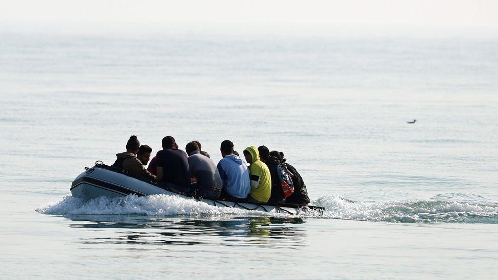 A small boat arriving near Dover