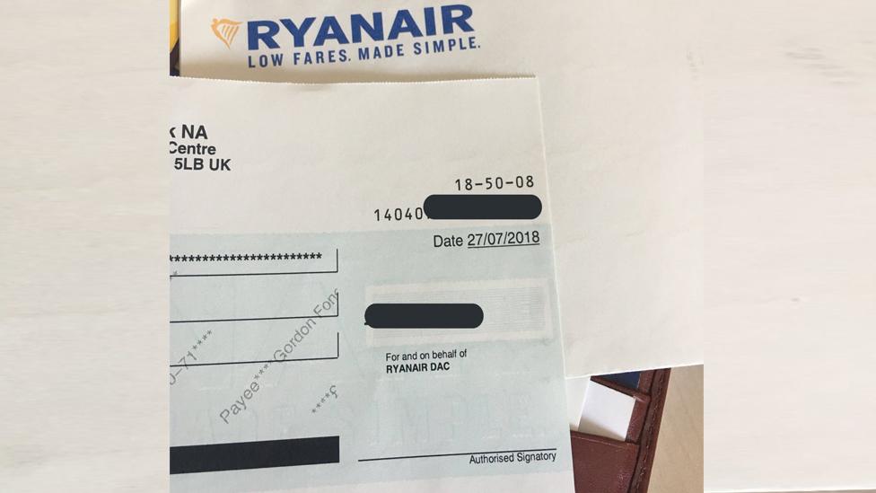 Ryanair blank cheque