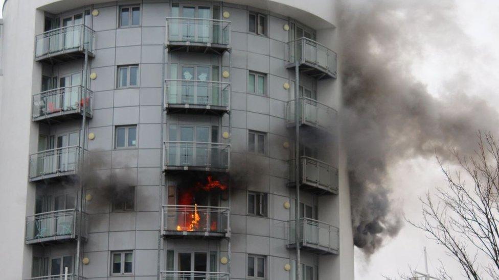 Fire in Gunwharf Quays