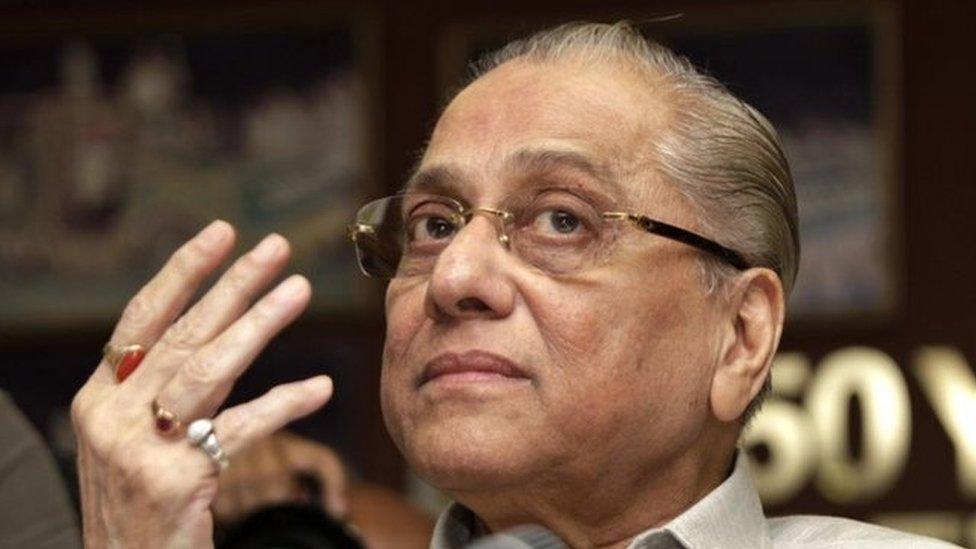 In this Monday, June 3, 2013 file photo, Jagmohan Dalmiya gestures during a press conference in Kolkata, India. Dalmiya, who was admitted to a hospital in Kolkata following a cardiac arrest died on Sunday, Sept. 20, 2015