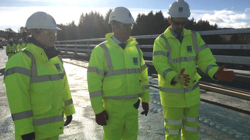 Keith Brown at Aberdeen bypass