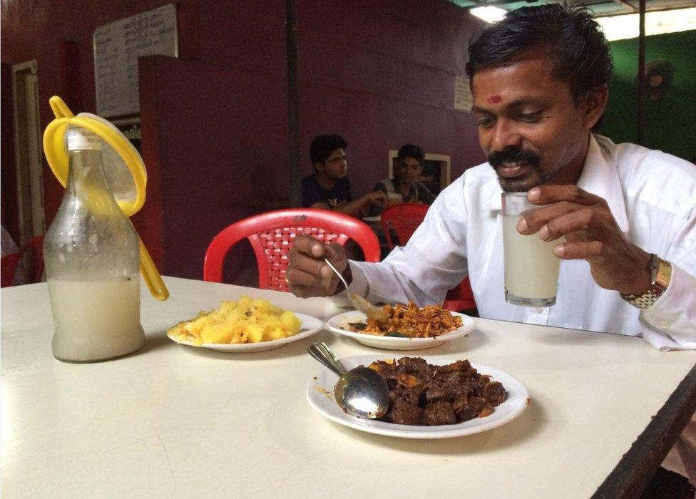 Beef fry and toddy