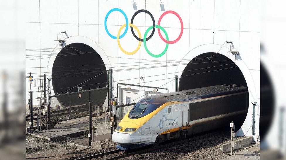 Eurostar with Olympic rings