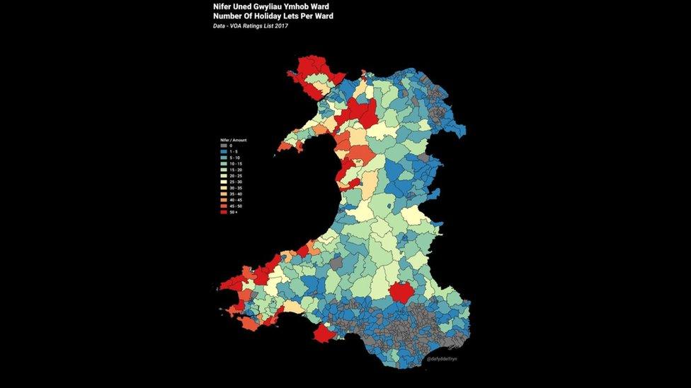 Map Tai gwyliau