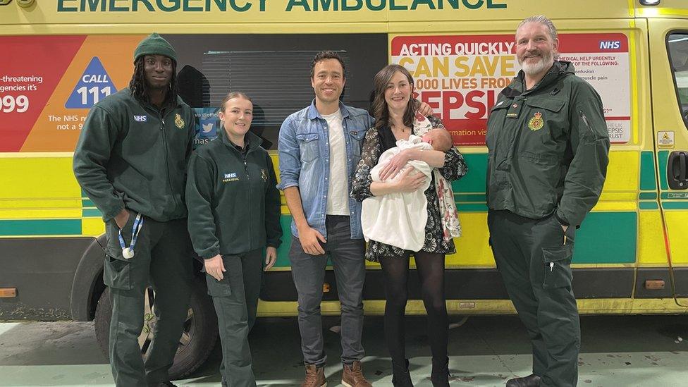 Phoebe, Lenny, Anthony and paramedics