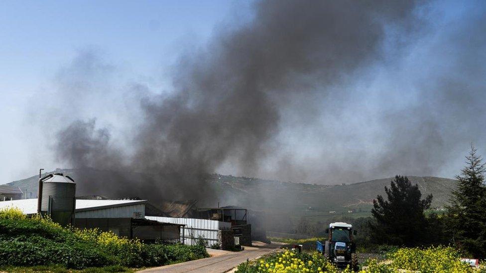 damage from Hezbollah fire in northern Israel