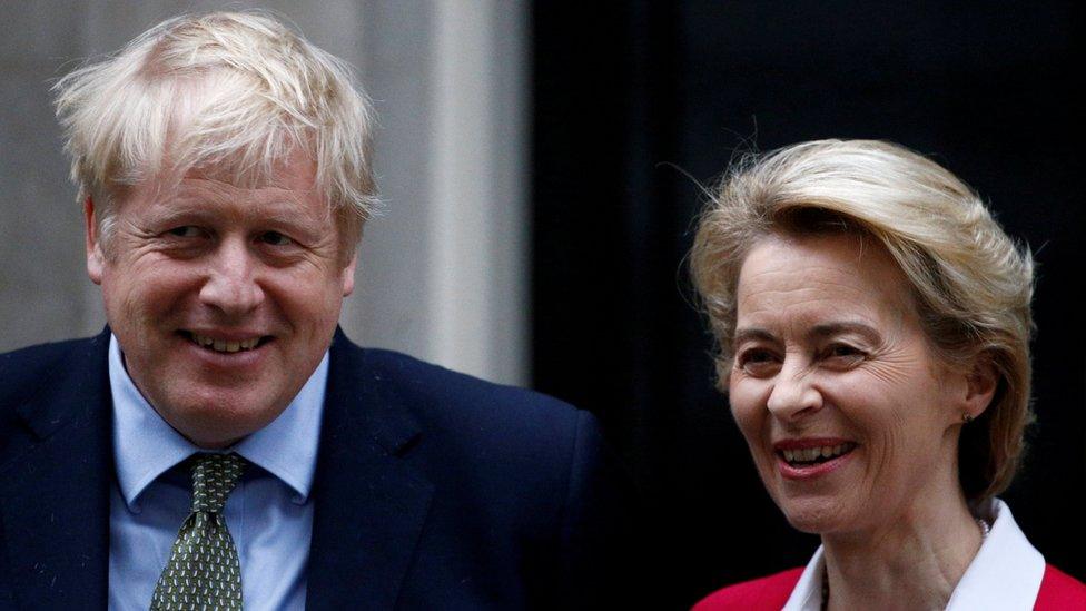 Boris Johnson and Ursula von der Leyen