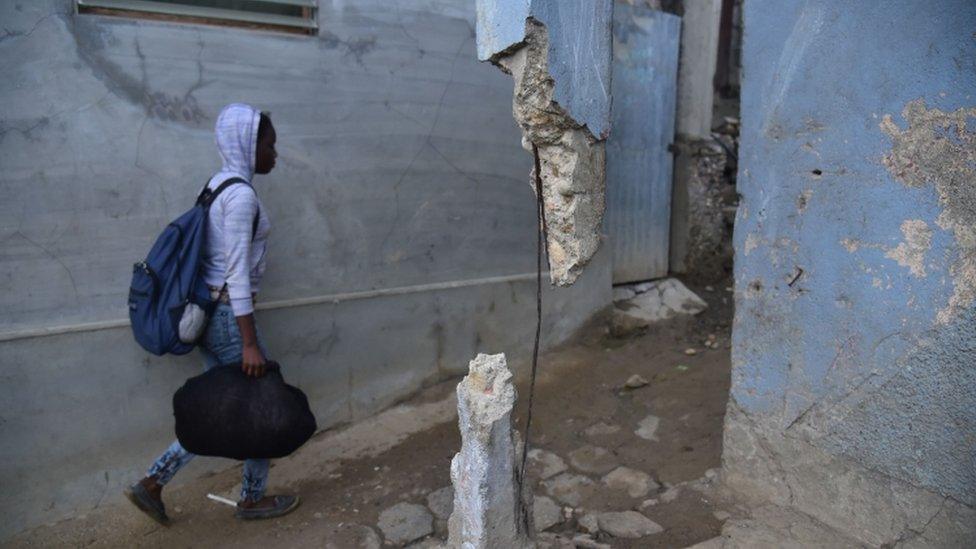 Haitian recover from an earthquake in 2018