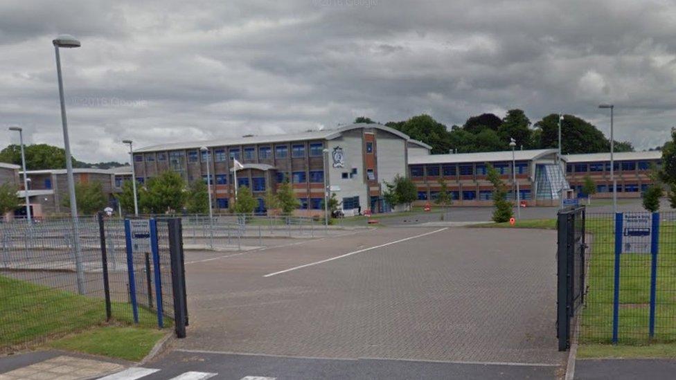 A controlled explosion was conducted at Queen Elizabeth High School, Carmarthen