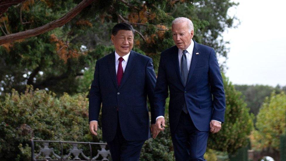 Joe Biden and Xi Jinping