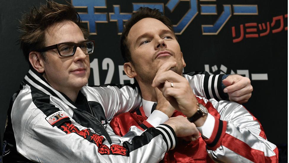 James Gunn and Chris Pratt