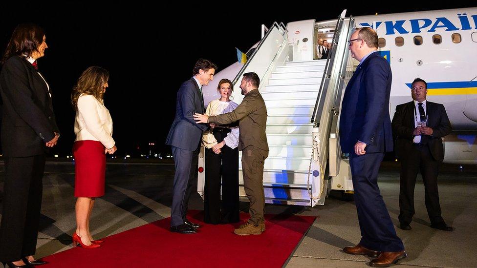 Volodymyr Zelensky arrives in Canada, September 21st 2023