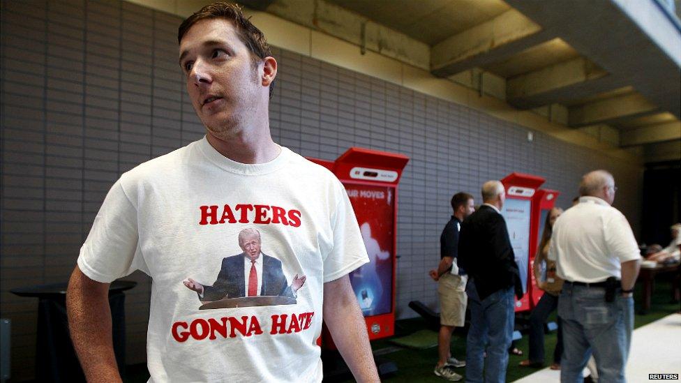 A supporter of Donald Trump at the RedState conservative gathering in Atlanta, Georgia - 8 August 2015