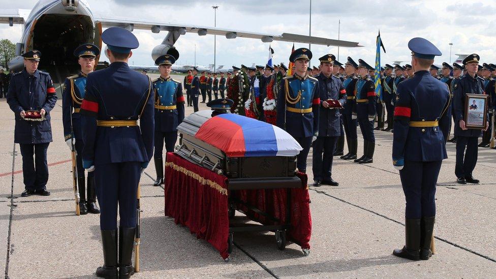 Russian honour guard for Prokhorenko, 5 May 16